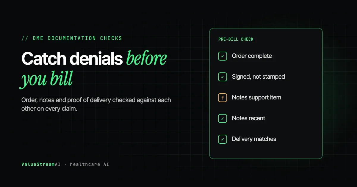 Catch Denials Before You Bill: DME Documentation Compliance Automation (2026)
