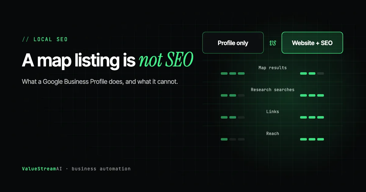 Is a Google Business Profile Enough? Why Your Map Listing Isn't the Same as SEO