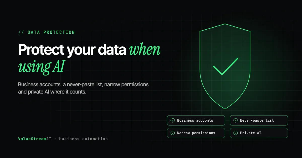 How to Protect Your Business Data When Using AI: A Business Owner's Guide
